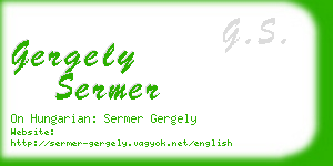 gergely sermer business card